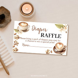Baby brygger kaffe Baby Shower blöjlotteri Tilläggskort