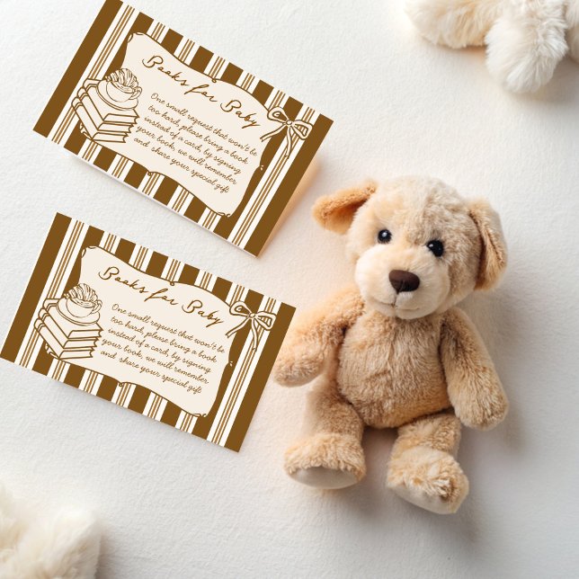 Baby brygger kaffe baby shower böcker för bebis tilläggskort (Baby is brewing coffee baby shower books for baby enclosure cards book request cards)