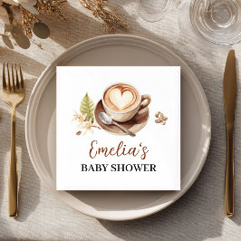Baby brygger kaffe Baby Shower-fest servett