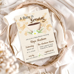 Baby brygger kaffe Baby Shower-inbjudan Inbjudningar