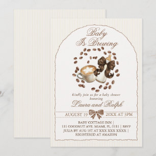 Baby brygger kaffe Baby Shower Inbjudningar