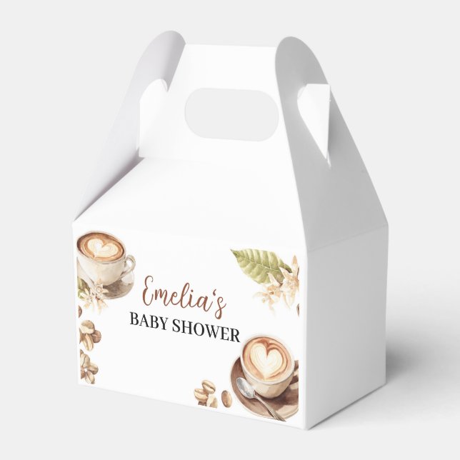 Baby brygger kaffe Baby Shower Presentaskar (Framsidan Sidan)