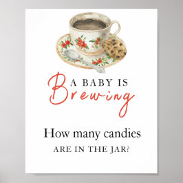 Baby brygger kaffe Hur många godisar Poster