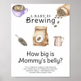Baby brygger kaffe Hur stor är mammans mage Poster
