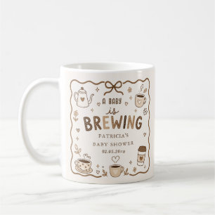 Baby brygger kaffe Könsneutrala baby shower Kaffemugg