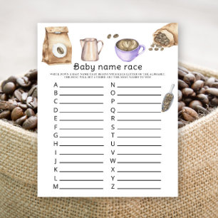 Baby brygger kaffe - Namntävling för bebisar
