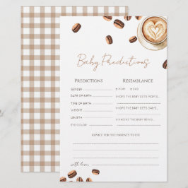 Baby brygger kaffeböna Baby-förutsägelser Kort