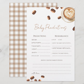 Baby brygger kaffeböna Baby-förutsägelser Kort