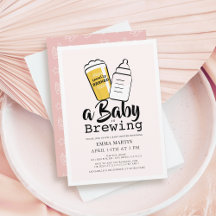 Baby brygger öl Babyflaska Rosa Babyfirande