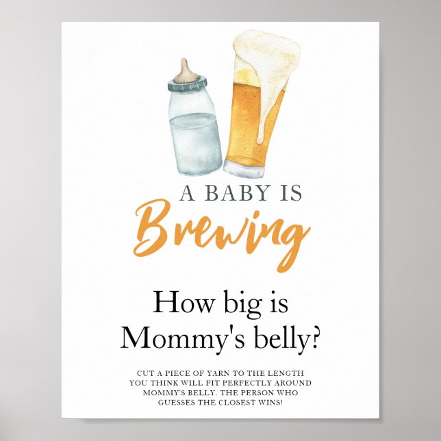 Baby brygger öl Hur stor är mammans mage Poster (Framsidan)