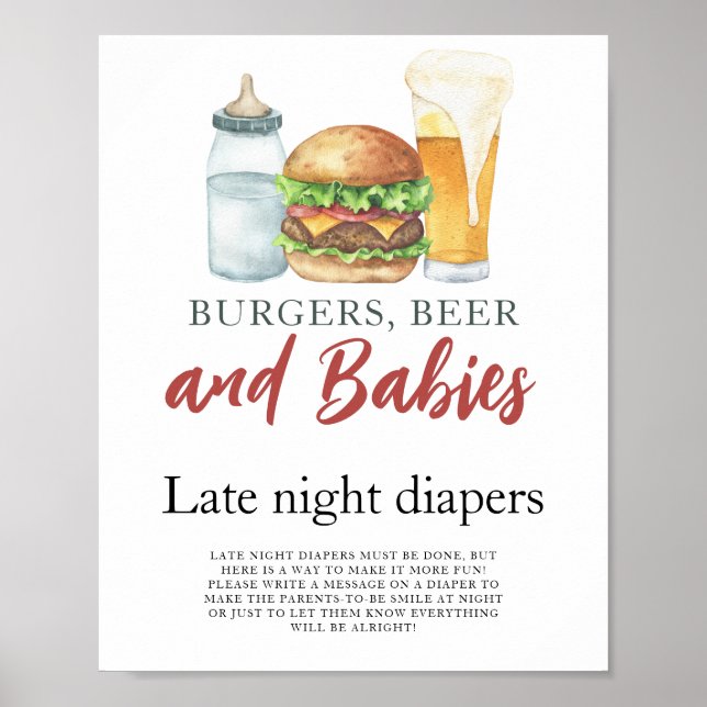 Baby brygger öl Midnatt blöjor spel Poster (Framsidan)