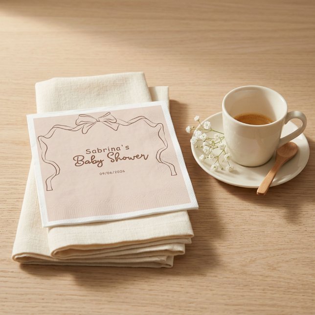Baby bryggs Handritad Kaffe Babyfirande Pappersservett (Skapare uppladdad)