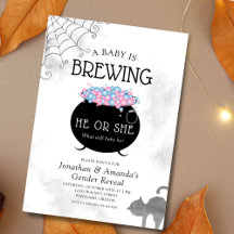 Baby bryter Halloween-Genderna i Party
