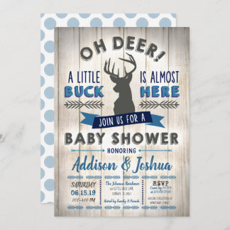 Baby Buck Hjort Baby Shower-inbjudan Inbjudningar