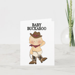 Baby Buckaroo Western Anpassningsbar Birth Notice Meddelande