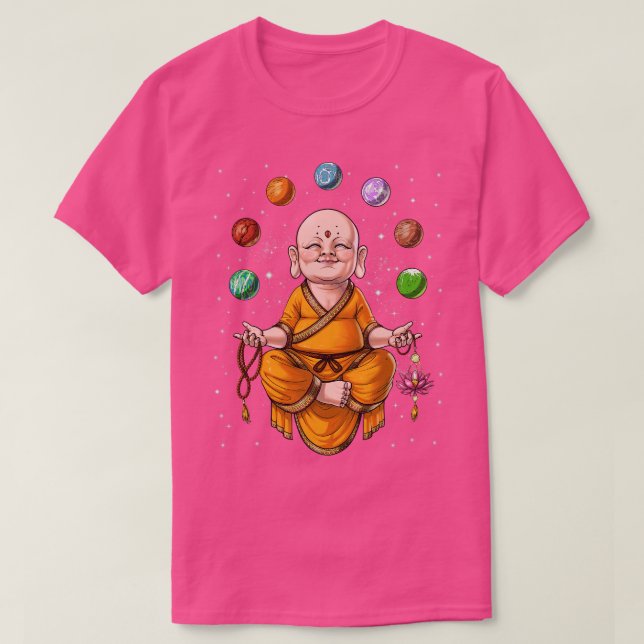 Baby Buddha Meditation T Shirt (Design framsida)