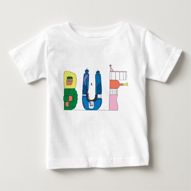 Baby BUFFEL för utslagsplats |, NY (BUF) T Shirt (Framsida)