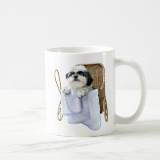 Baby-buggpojke hundar kaffe mugg