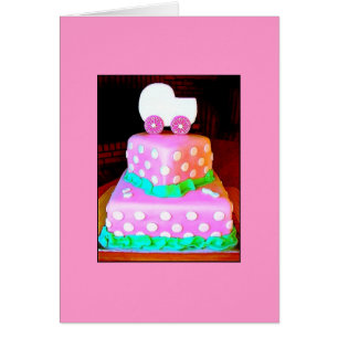 Baby Buggy Cake - Girl Hälsningskort