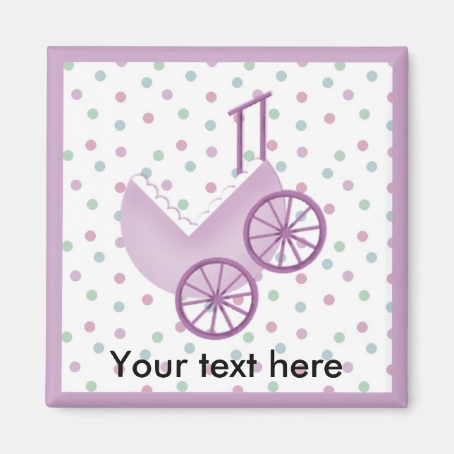 Baby Buggy Lavender Magnet (Framsidan)