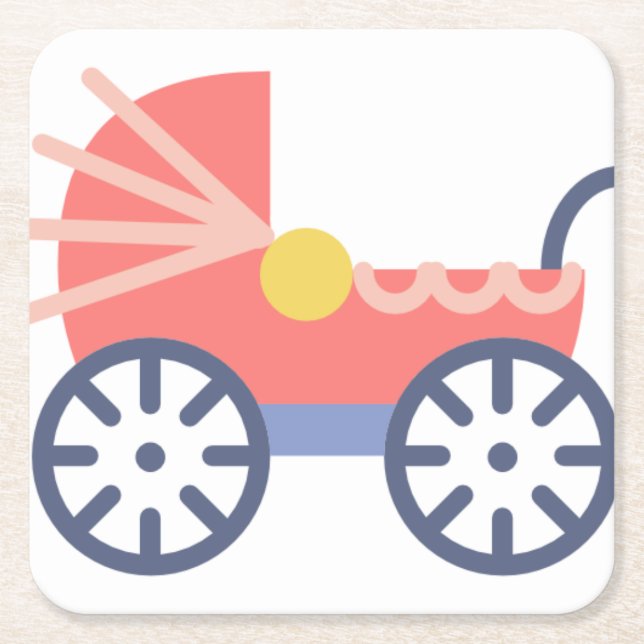 baby buggy underlägg papper kvadrat (Framsidan)