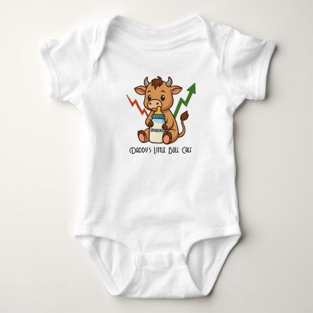 Baby Bull Calf delar ut Cute Trader T Shirt (Framsida)