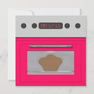 Baby Bun Recept Inbjudan(rosa) Inbjudningar