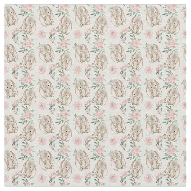 Baby Bunnies Fabric Tyg (Närbild)