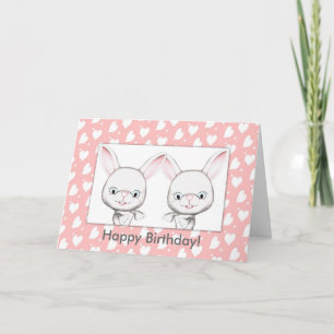 Baby Bunnies Grattis på födelsedagen Card Kort