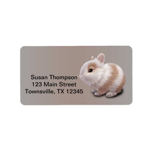 Baby Bunny Adressetikett (Framsidan)