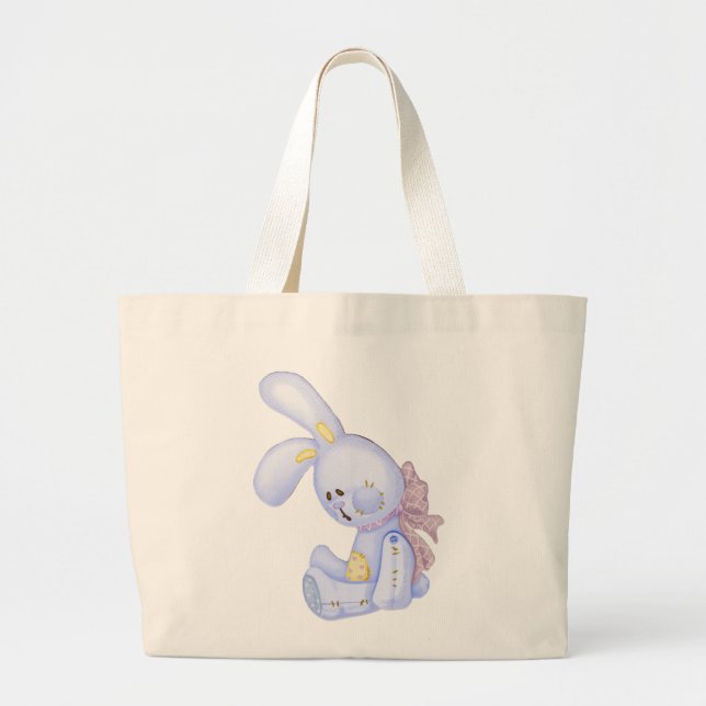 Baby Bunny Bag (blå) Jumbo Tygkasse (Framsidan)