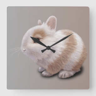 Baby Bunny Fyrkantig Klocka
