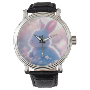 Baby Bunny i Fält i Blommor Armbandsur