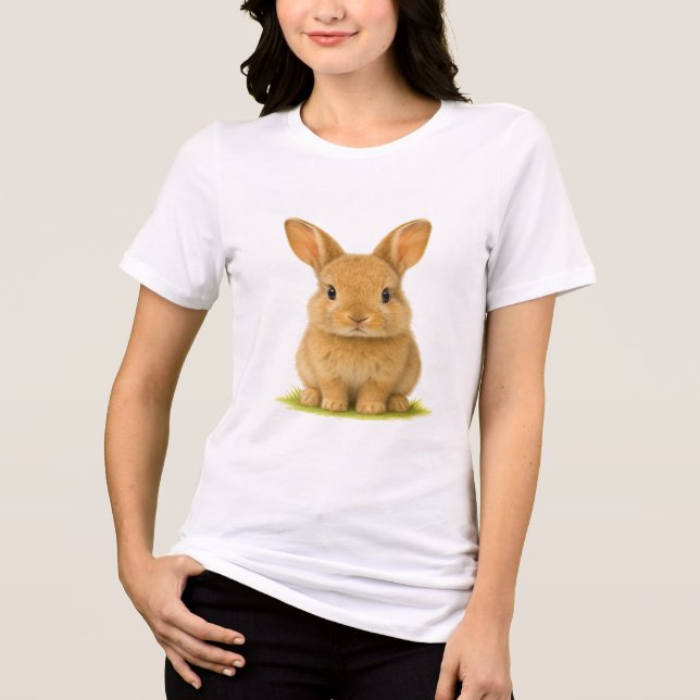 Baby Bunny i Grass T Shirt (Framsida)