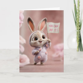 Baby Bunny in Purple Romper w/ Roses Encouragement Kort