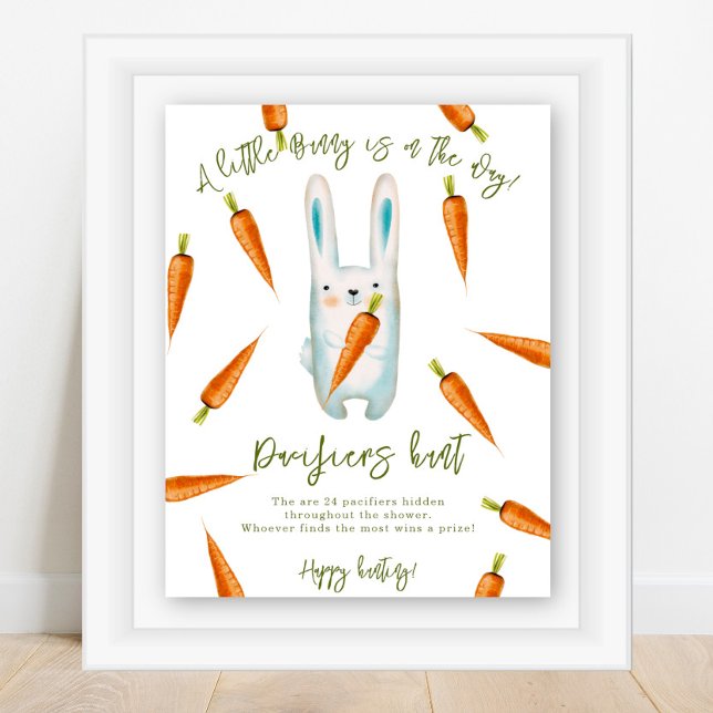 Baby Bunny - jakt på babydusch i Nappar Poster (Skapare uppladdad)