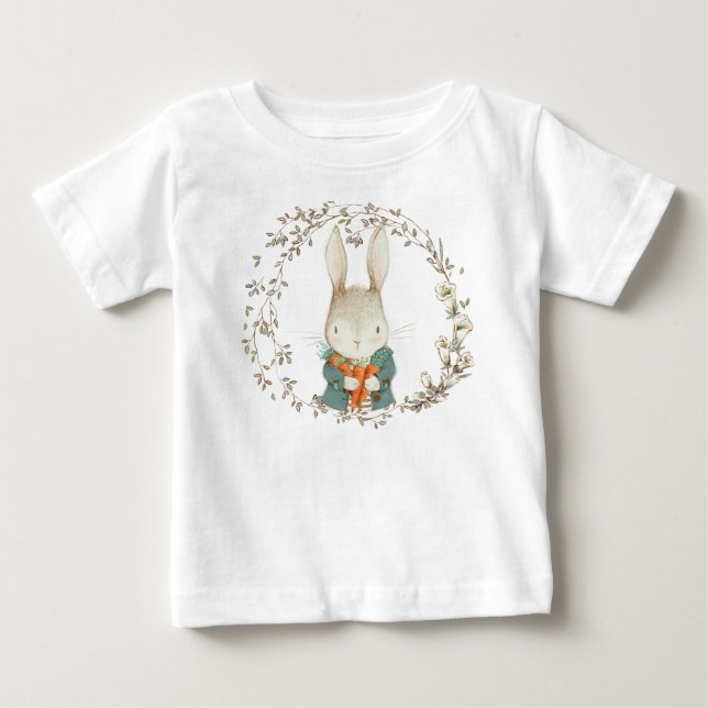 Baby Bunny kanin med morötter T Shirt (Framsida)