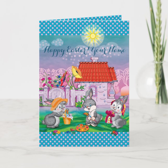 Baby Bunny liten Helgkort (Framsida)