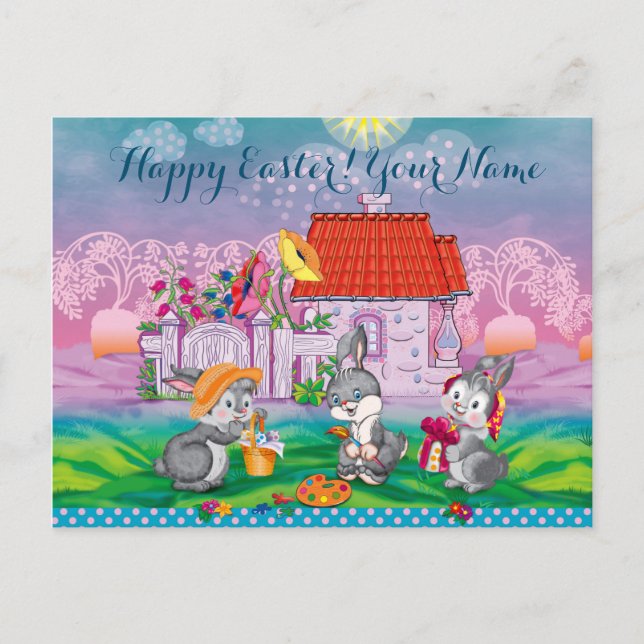 Baby Bunny liten Vykort (Framsida)