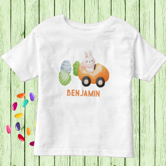 Baby Bunny med Påskägg Personlig T Shirt