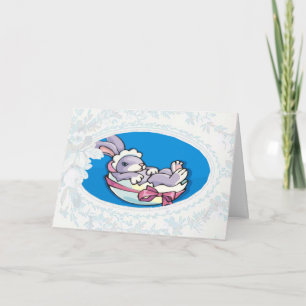 Baby Bunny Påsk-kort Helgkort