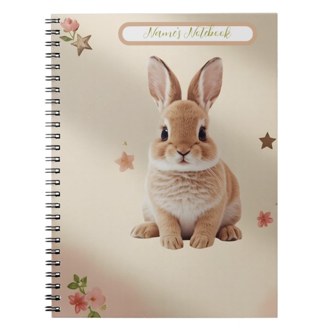 Baby Bunny Pastell Färgbok Anteckningsbok (Framsidan)