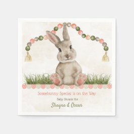 Baby Bunny Peach Ivory Sage Pappersservett