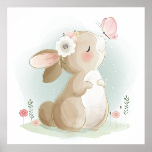Baby bunny poster