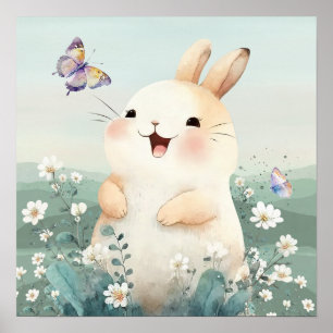 Baby bunny poster