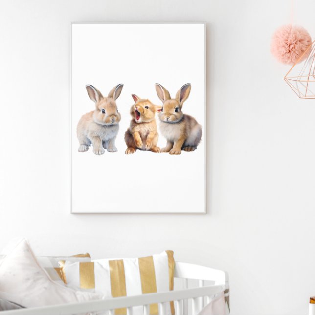 Baby Bunny Rabbit Nursery Poster (Skapare uppladdad)
