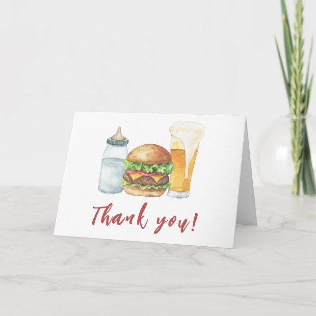 Baby, Burgers och Öl Babydusch Tack (Framsida)