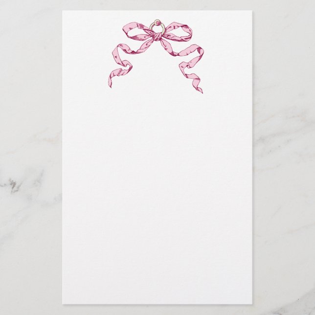 Baby Business Rosa Bow Stationery Brevpapper (Framsida)