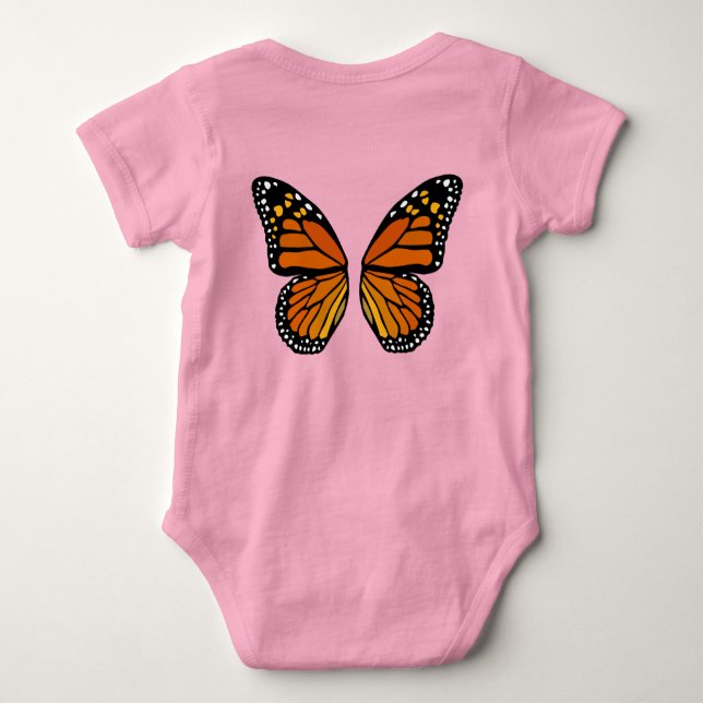Baby Butterfly Cute Butterfly Baby Creeper Tee Shirt (Baksida)