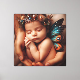 Baby Butterfly Newborn - Canvastryck